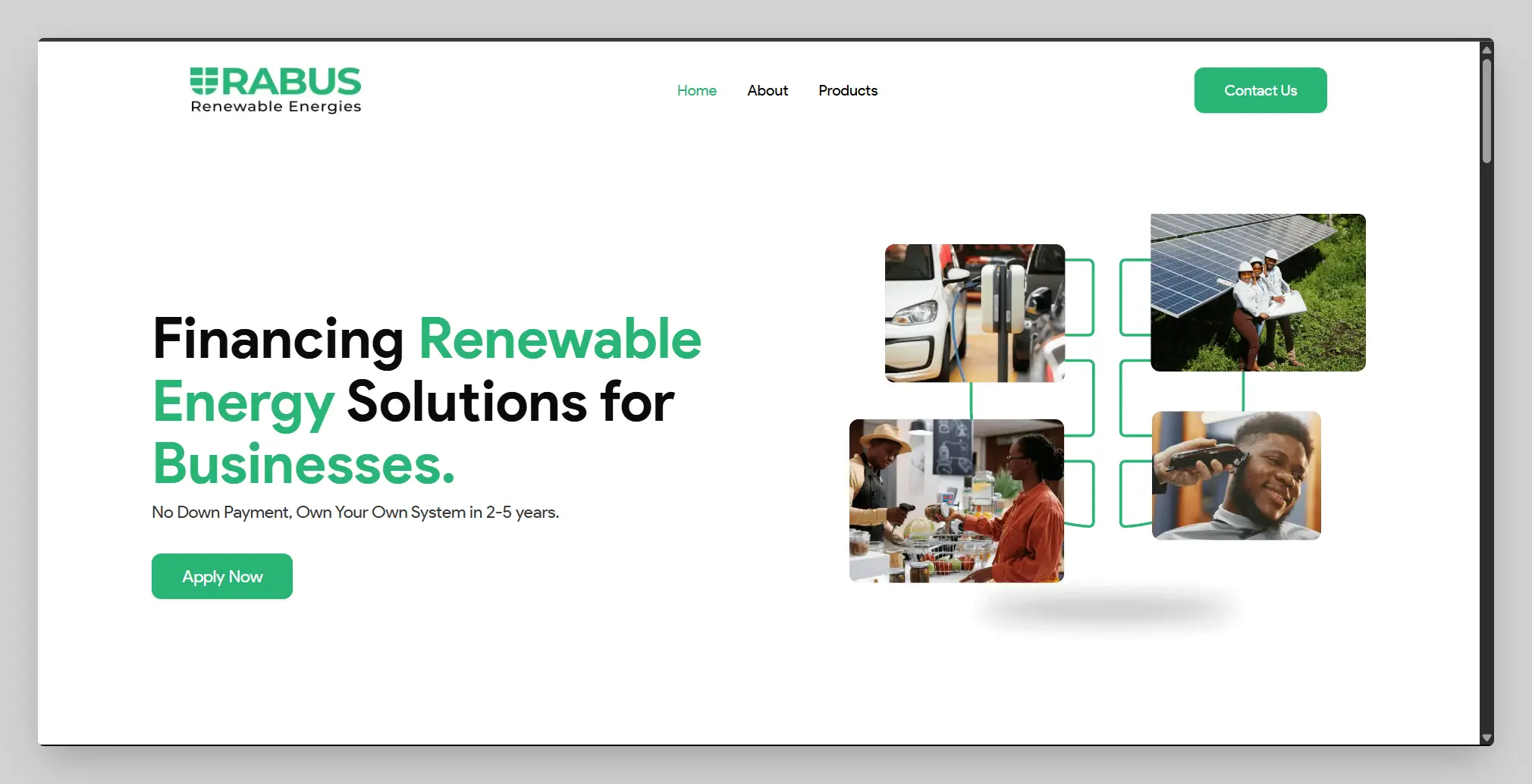 Corporate Website for Urabus Renewable Energies