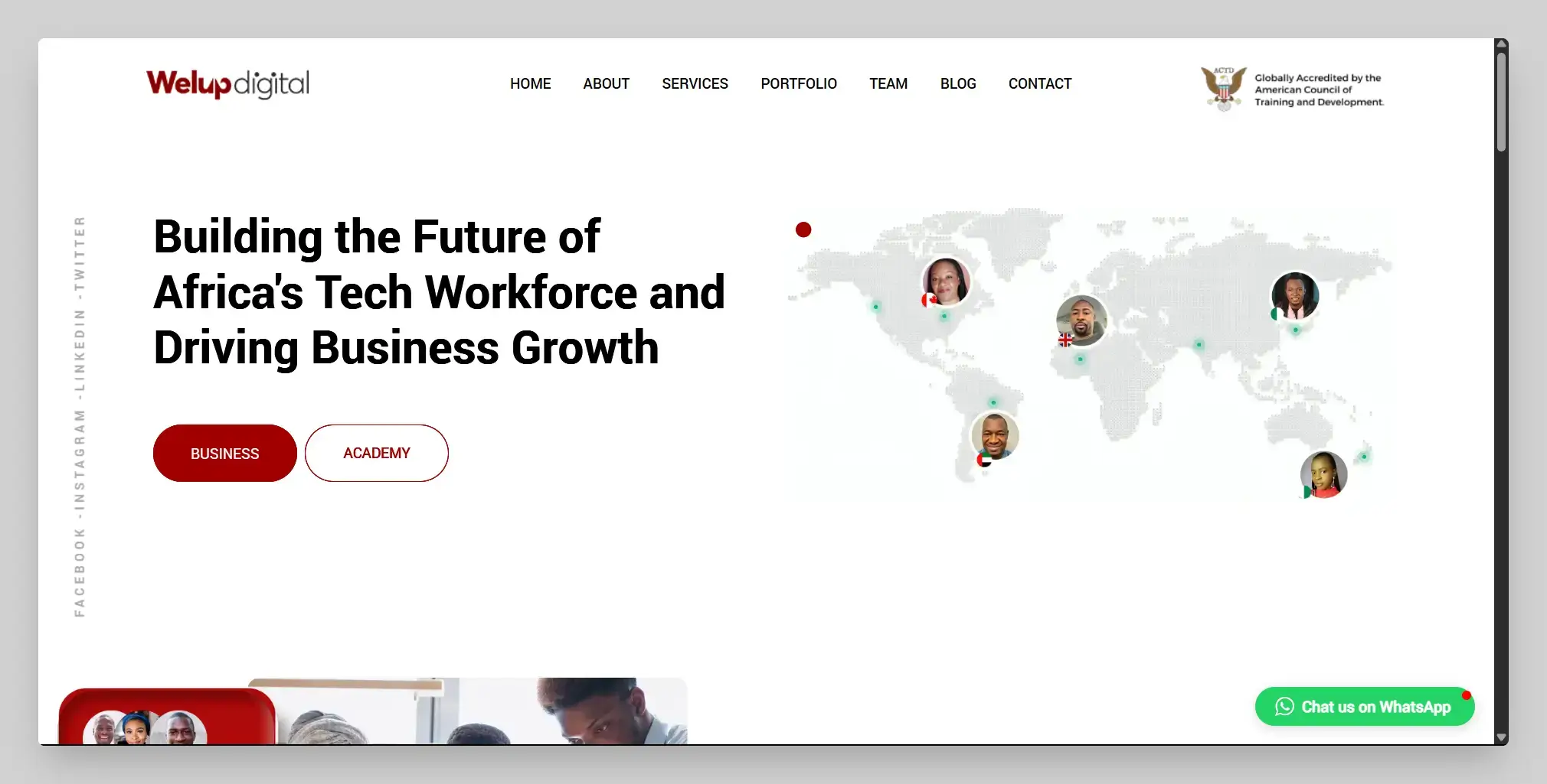 Original Welup Digital homepage before the Next.js rewrite