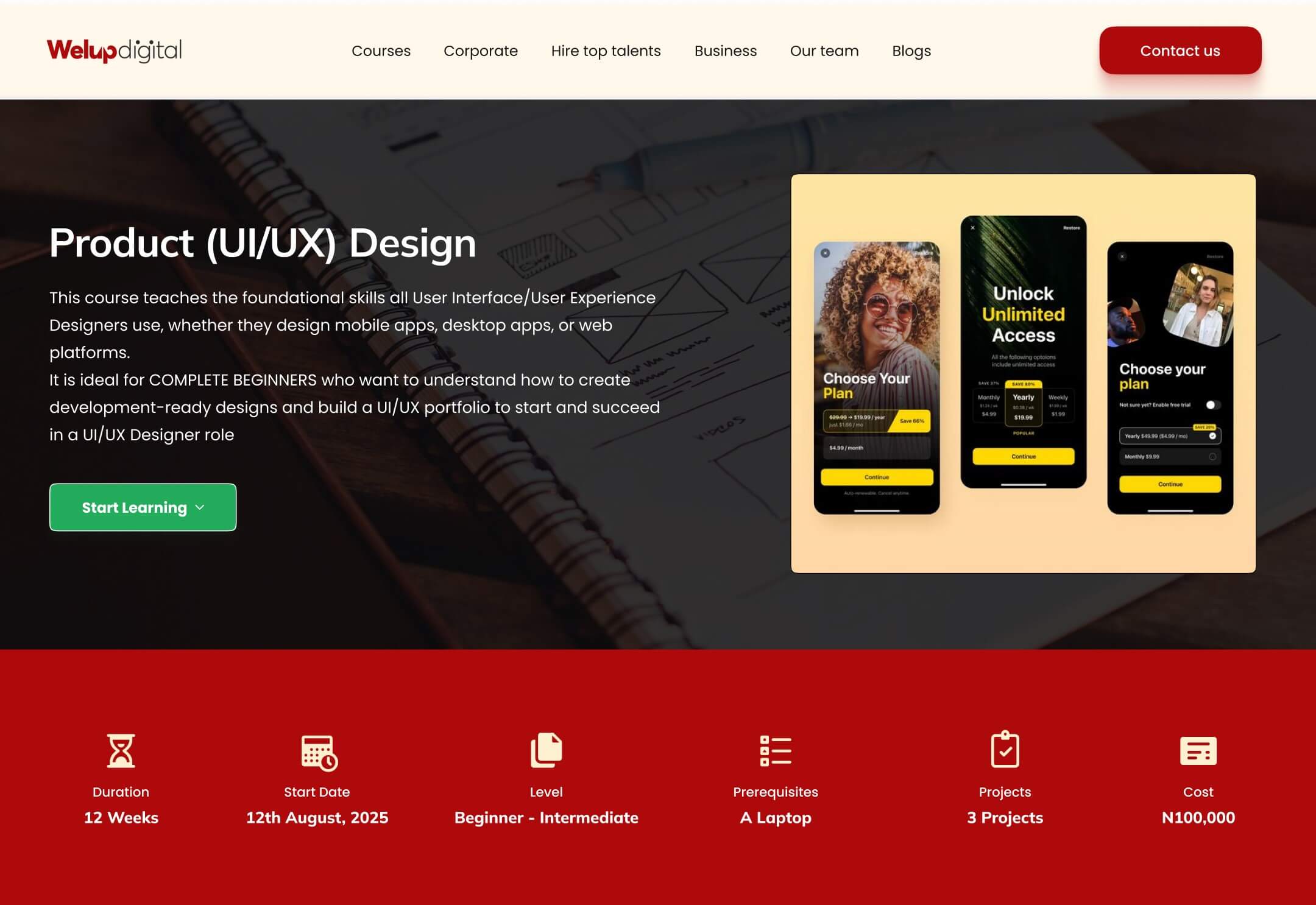 Initial redesign phase focusing on typography and layout